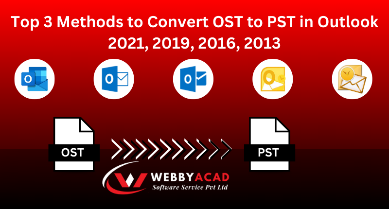 Top 3 Methods to Convert Ost to PST in Microsoft Outlook Version 2013 to 2021