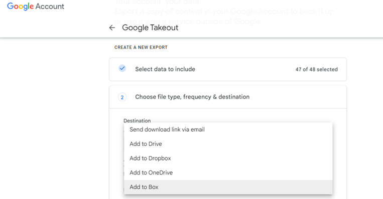 export-google-takeout-data