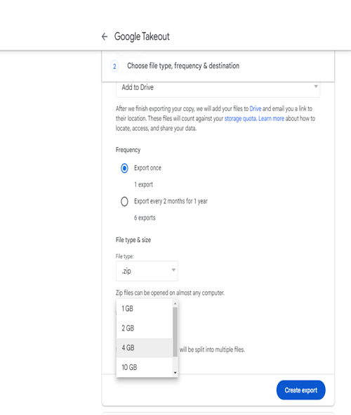 export-google-takeout-data