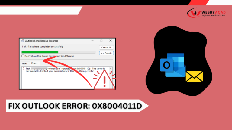 Quick Solution To Fix Outlook Error 0x8004011d: The Server Is Not Available