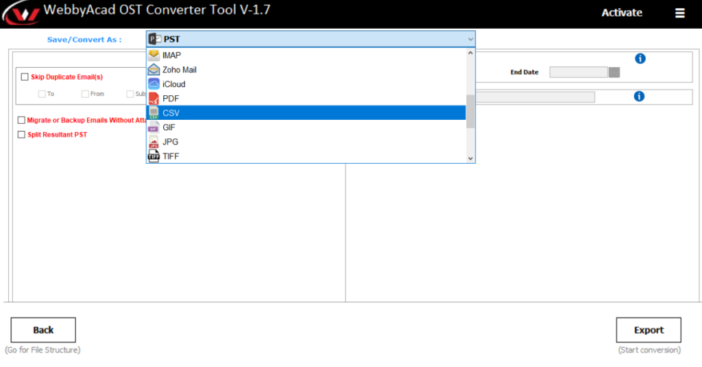 select-the-calender-folder-of ost-file